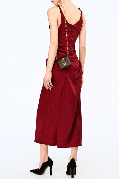 Emett Ruched Midi Dress