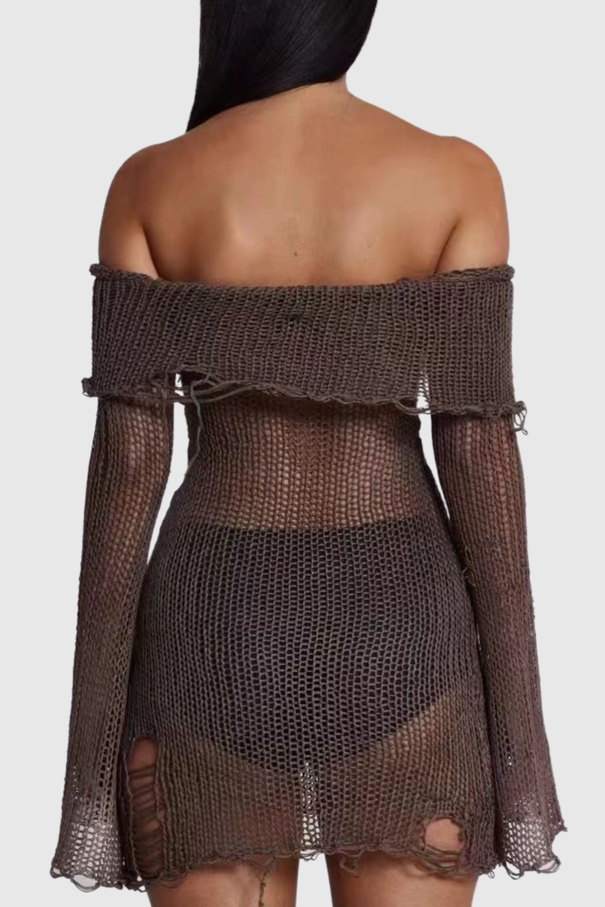 Emile Off Shoulder Knit Mini Dress