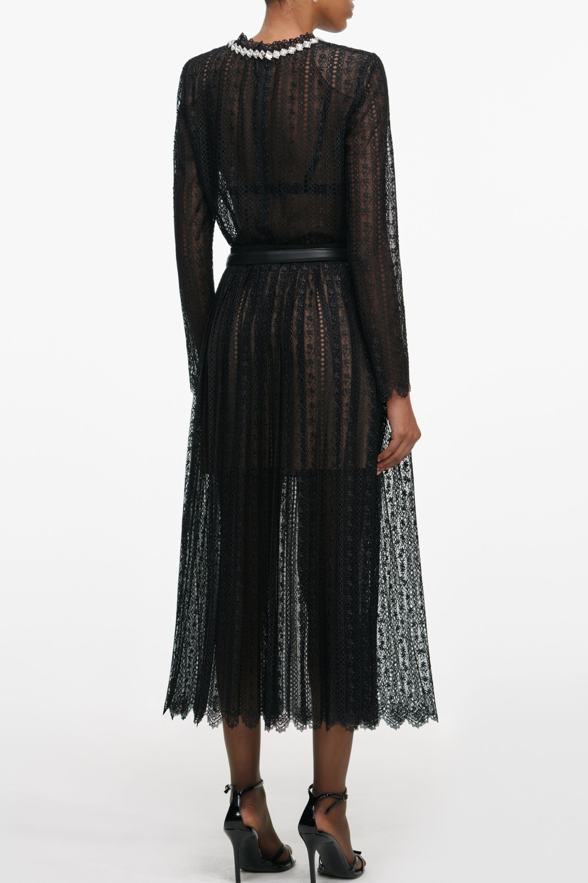 Emilo Crystal Embellished Lace Top