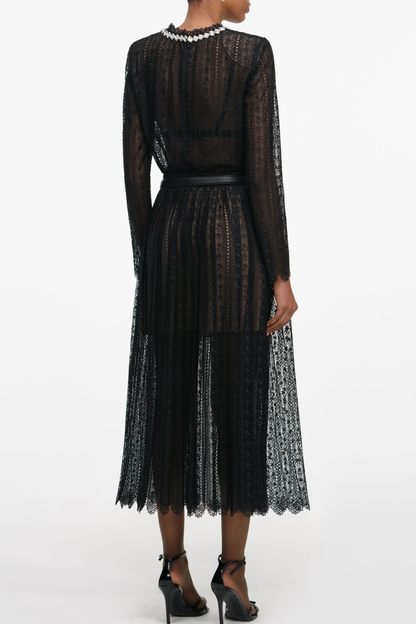 Emilo Crystal Embellished Lace Top