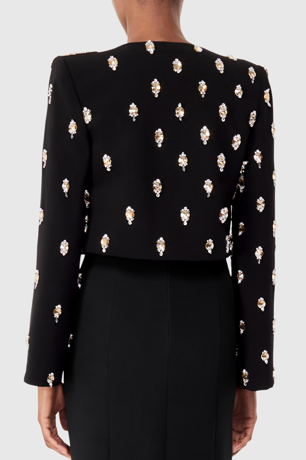 Emman Bow Embellished Beaded Jacket