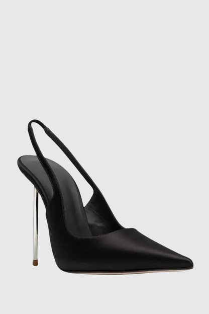 Emral Leather Slingback Steel Heels