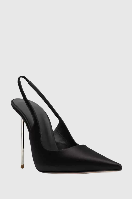 Emral Leather Slingback Steel Heels