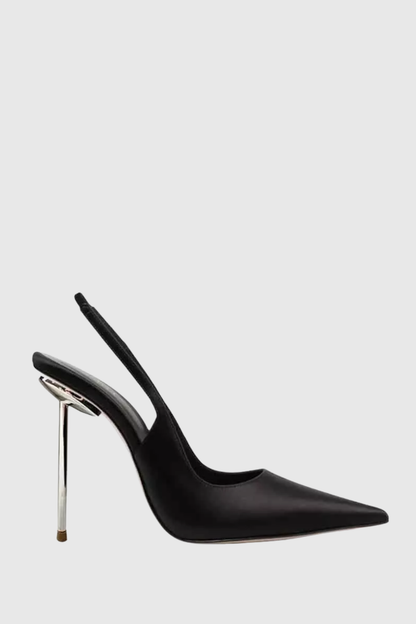 Emral Leather Slingback Steel Heels