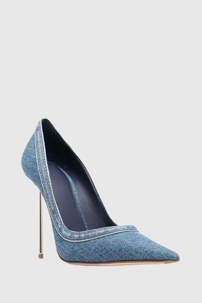 Emral Denim Steel Stiletto Pumps