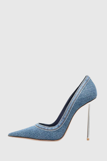 Emral Denim Steel Stiletto Pumps