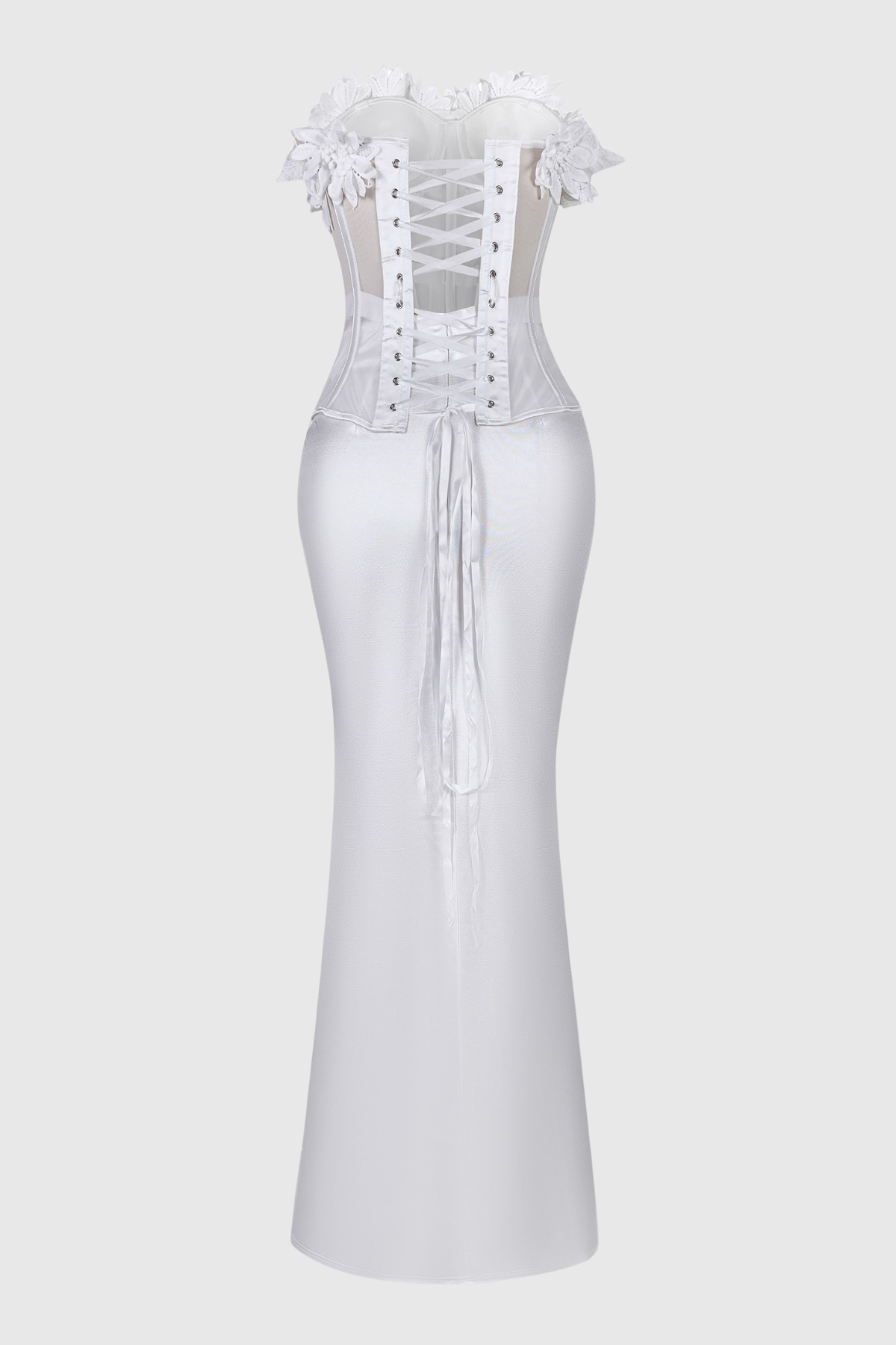 Engel Floral Corset & Satin Maxi Skirt Set