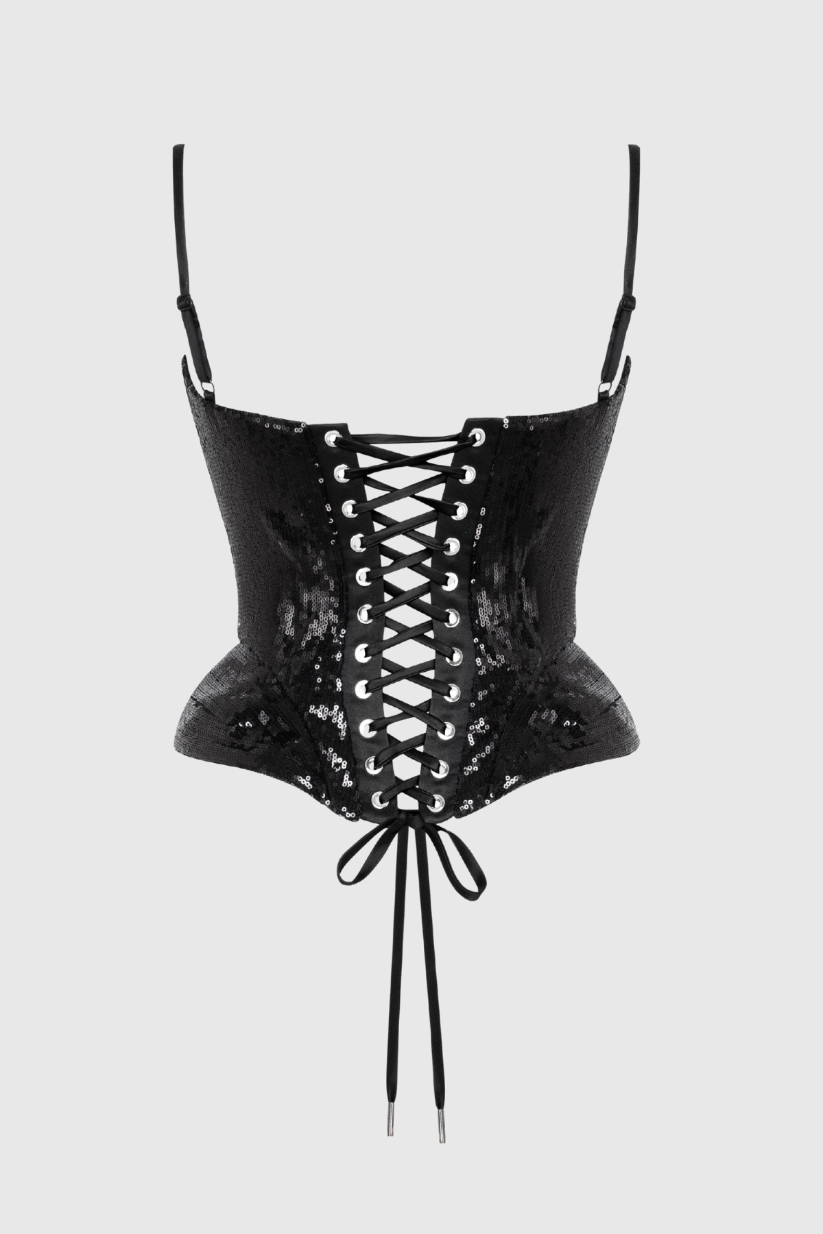 Ennis Sequin Corset & Maxi Skirt Set - Black