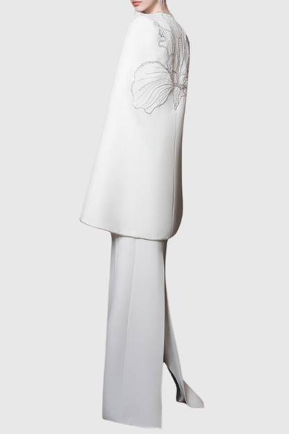 Enoch Strapless Mermaid Maxi Dress & Crystal Embellished Cape Set