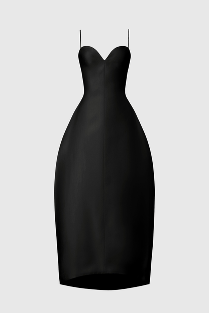 Eoshan Structured Maxi Dress - Black