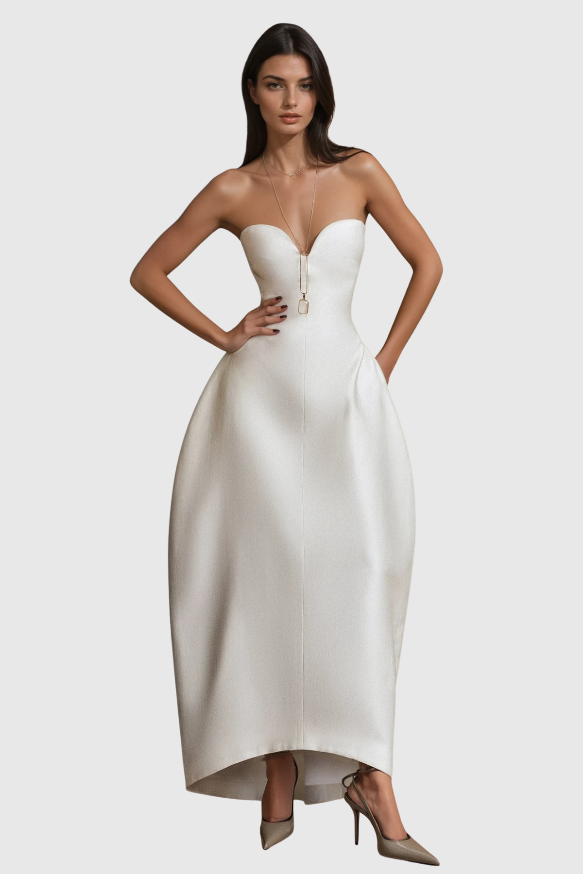 Eoshan Structured Maxi Dress - White