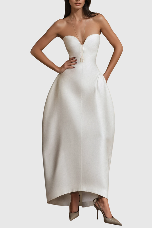 Eoshan Structured Maxi Dress - White
