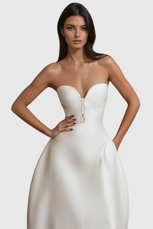 Eoshan Structured Maxi Dress - White