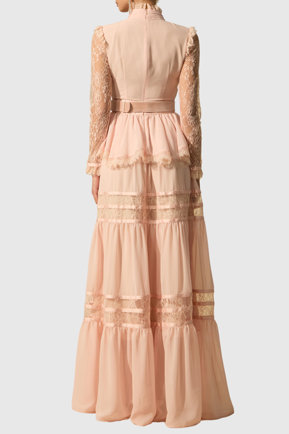 Ephrodia Lace Ruffle Maxi Dress
