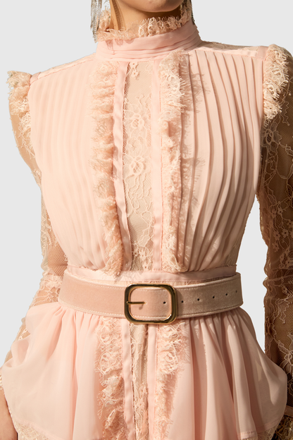 Ephrodia Lace Ruffle Maxi Dress