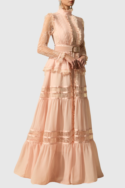 Ephrodia Lace Ruffle Maxi Dress