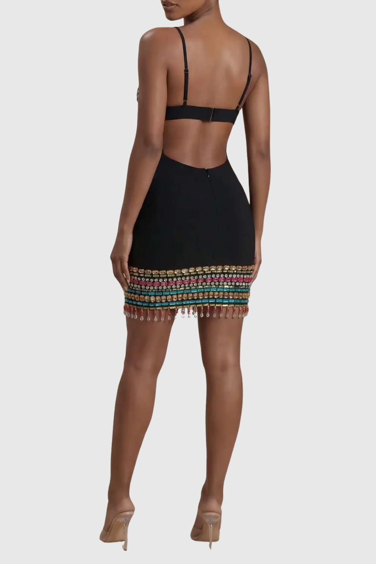Eponine Rhinestone Embellished Mini Bandage Dress