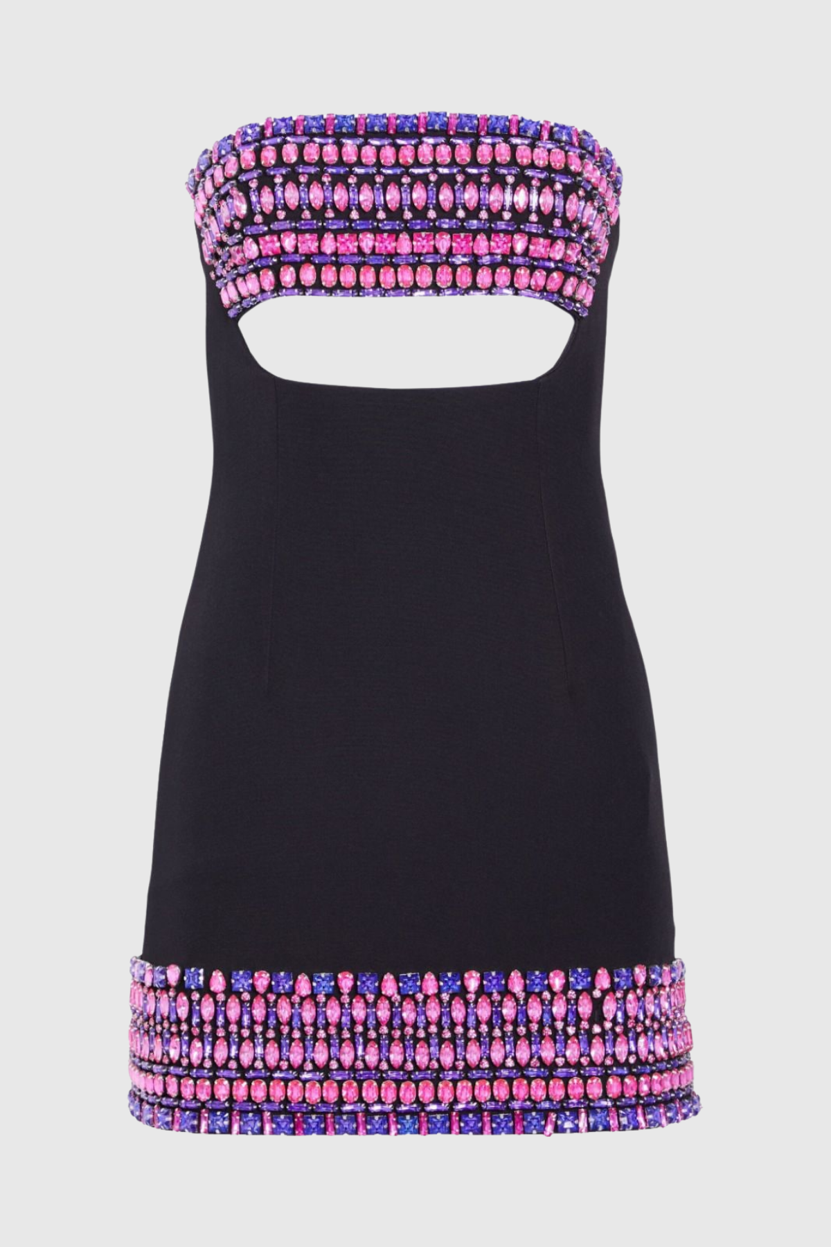 Eponine Rhinestone Strapless Cutout Mini Bandage Dress