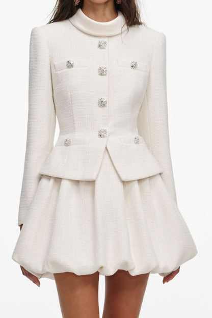 Ernst Crystal Embellished Tweed Mini Dress