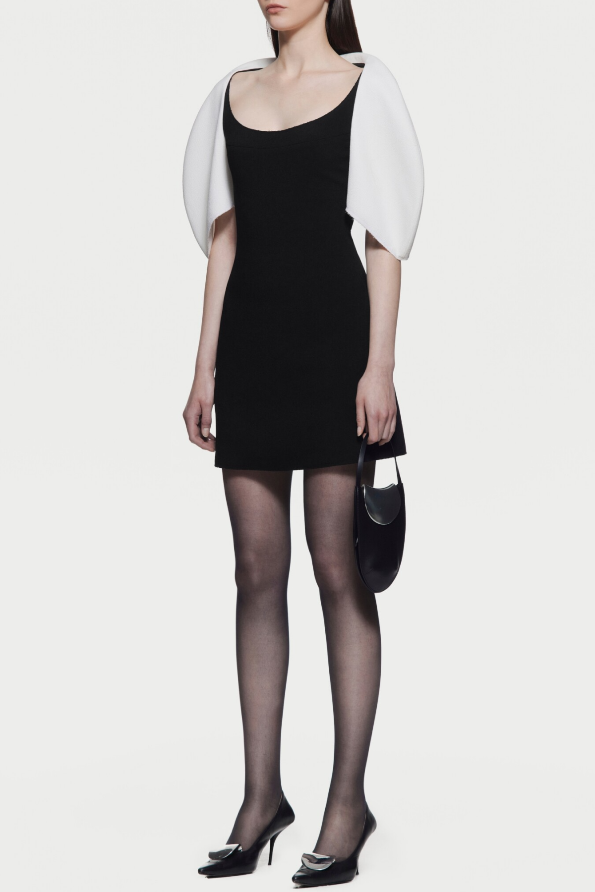 Esai Puff Sleeve Contrast Mini Dress