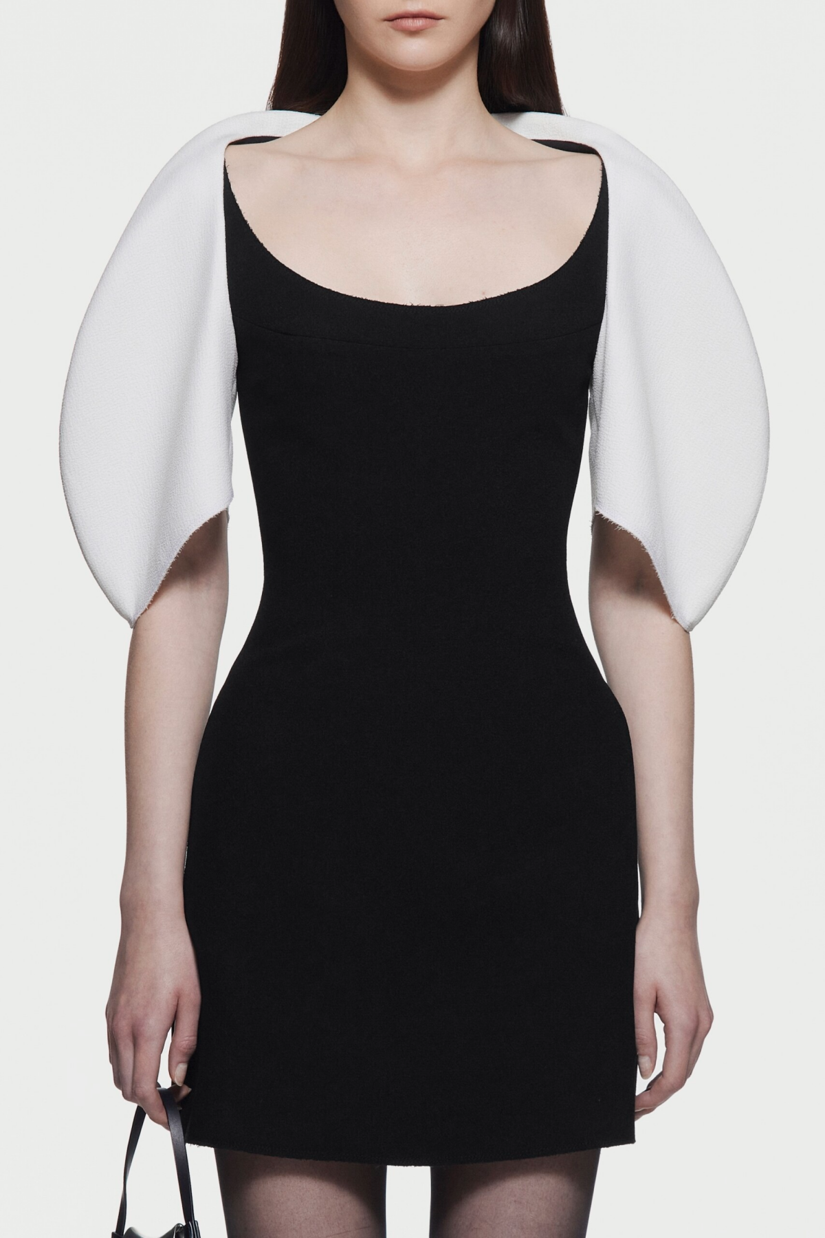 Esai Puff Sleeve Contrast Mini Dress