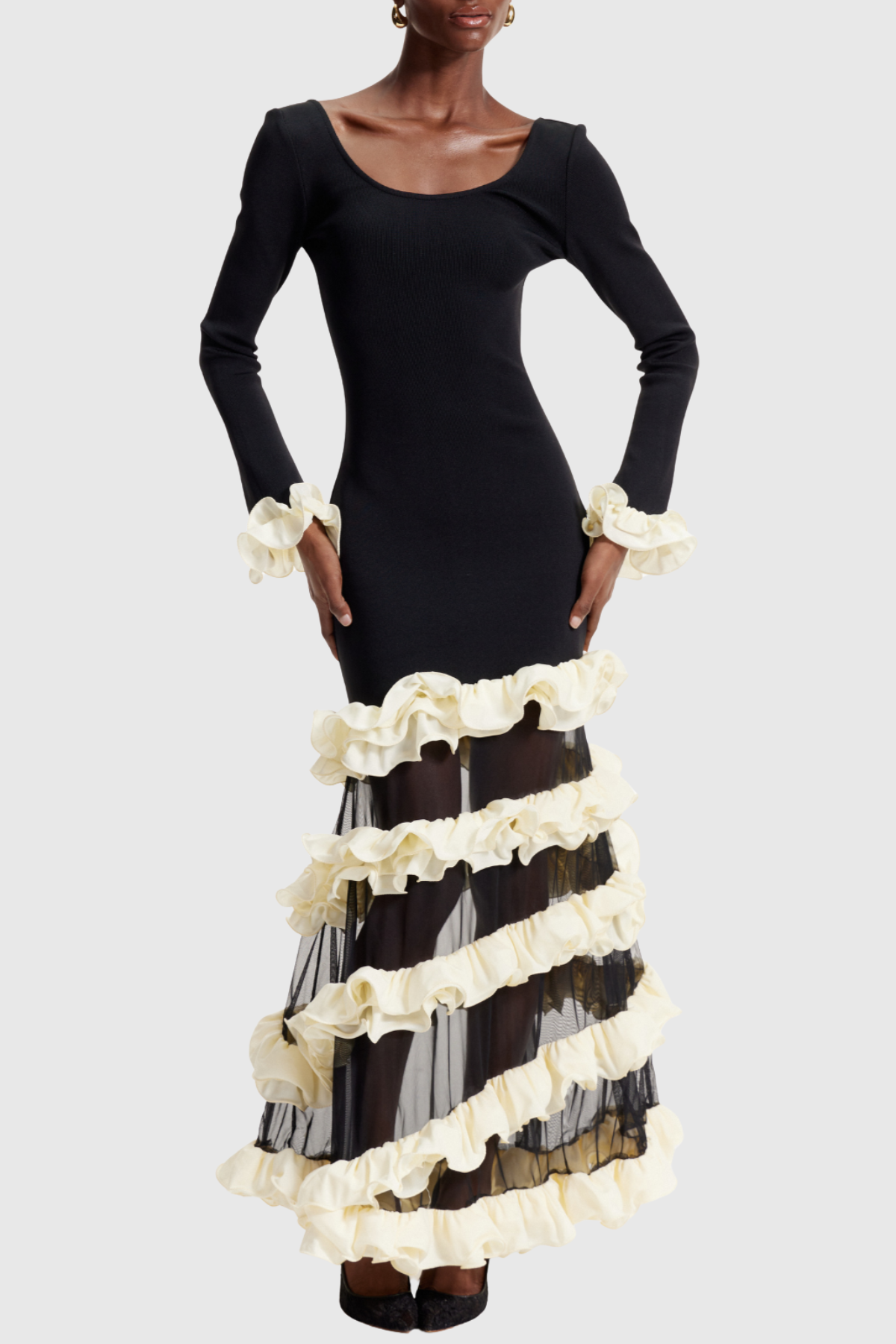 Esau Ruffled Tiered Maxi Dress