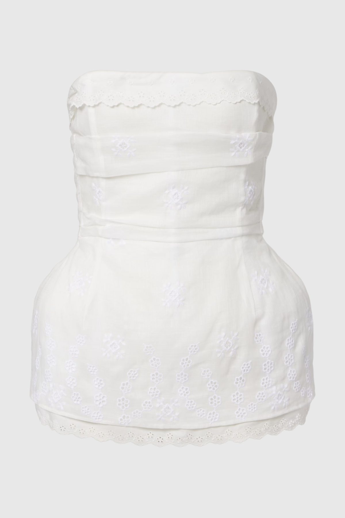 Esmal Scalloped Strapless Lace Corset