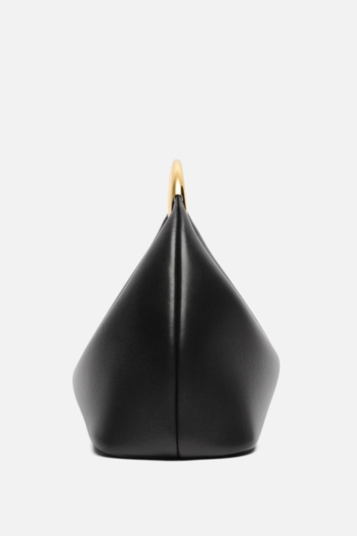Esme Circle Leather Clutch - Black