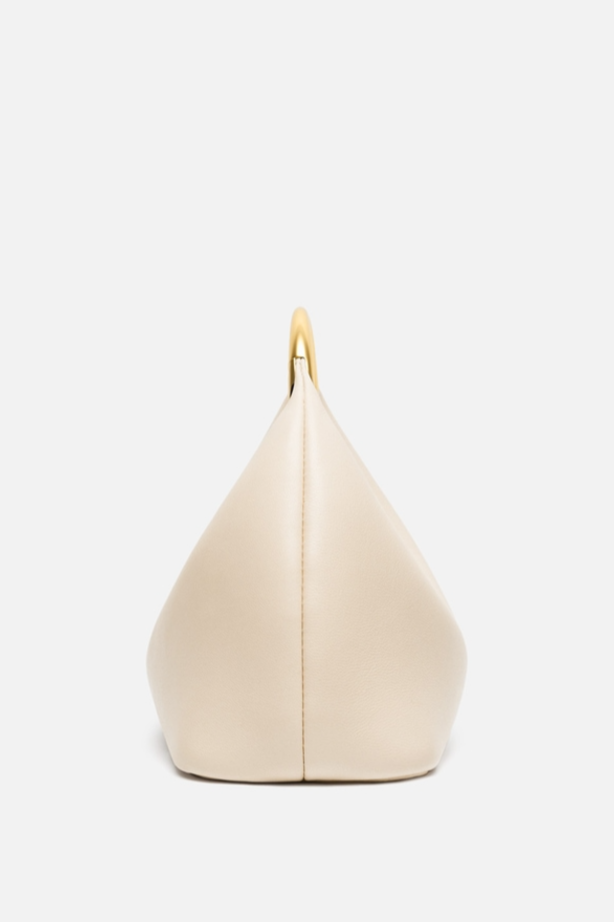 Esme Circle Leather Clutch - White