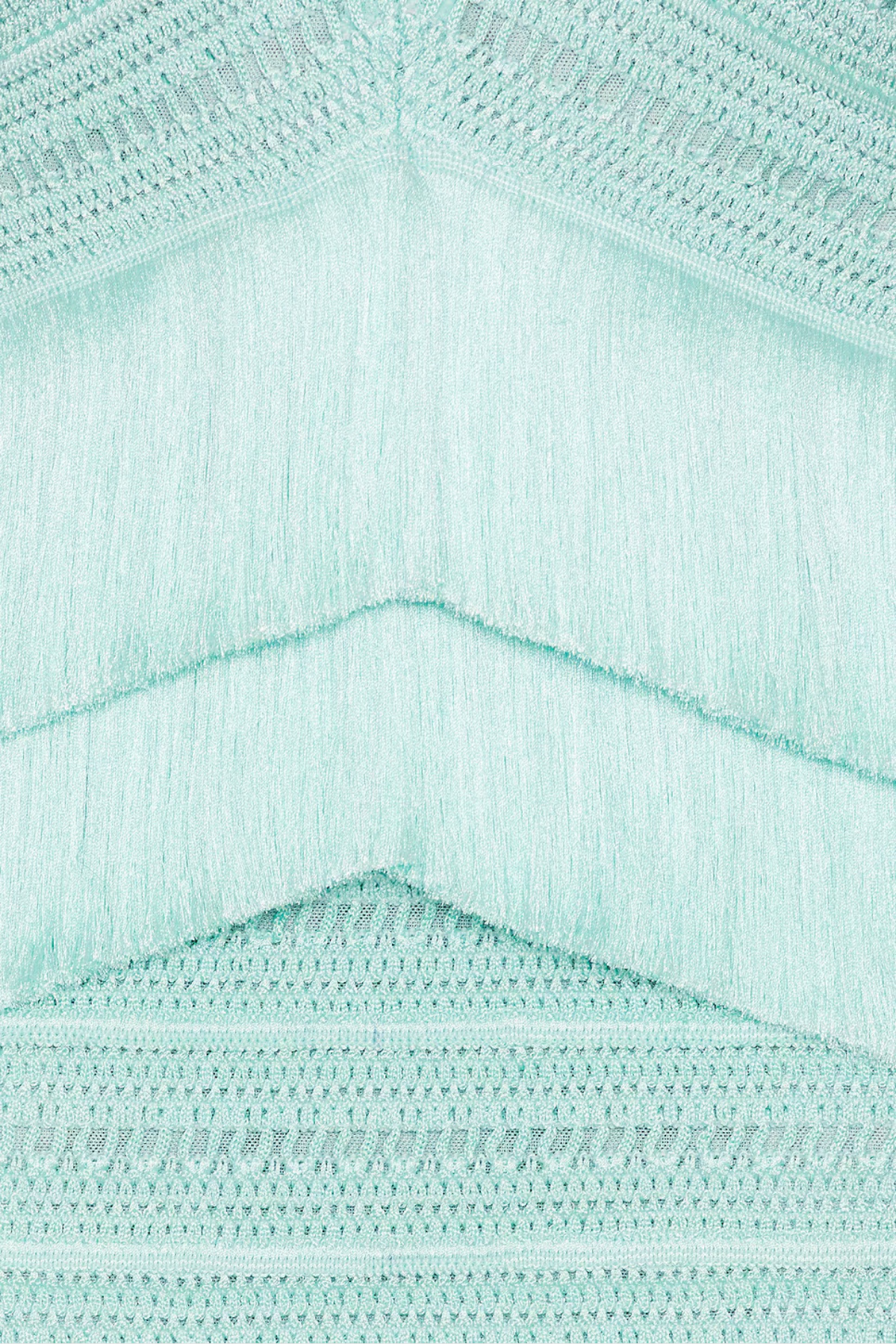 Este Crochet Fringe Tiered Maxi Dress - Green