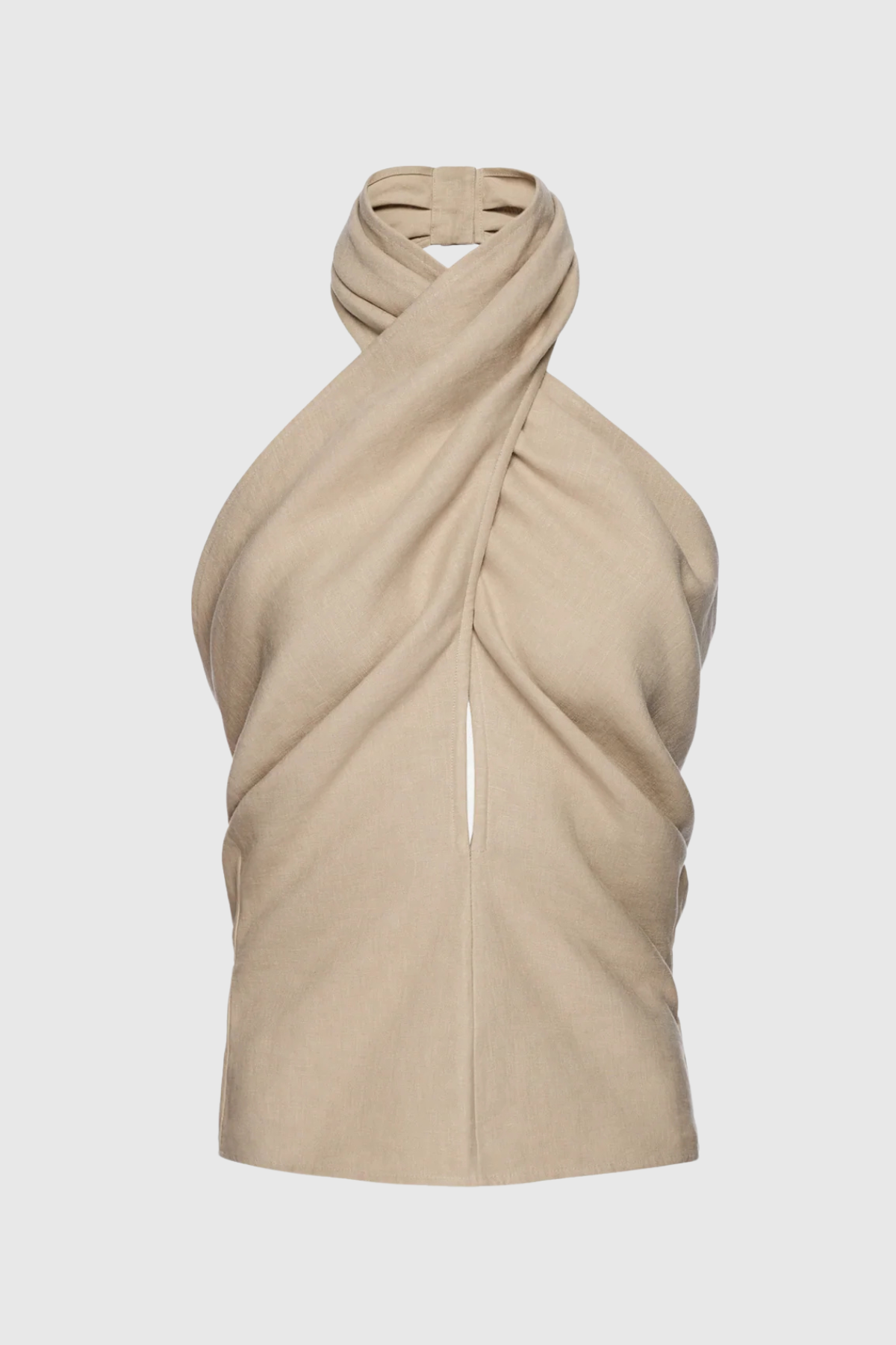 Eunika Halter Draped Top - Khaki