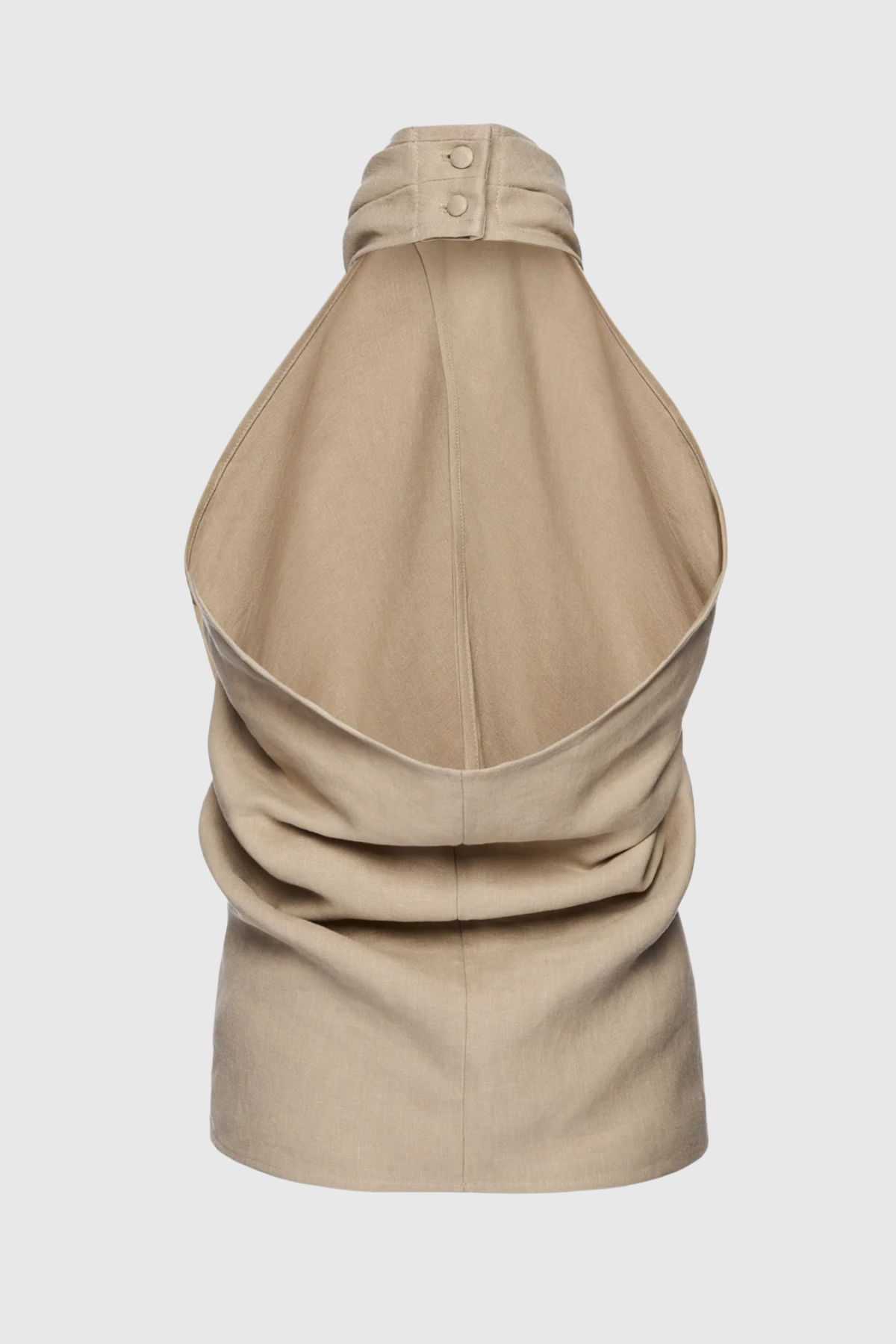 Eunika Halter Draped Top - Khaki