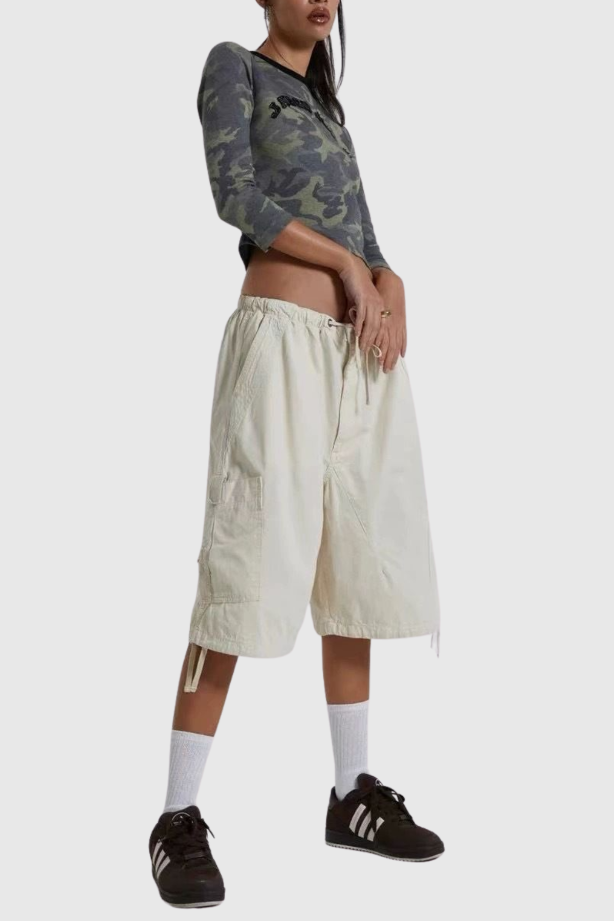 Eureka Parachute Cargo Shorts - Beige