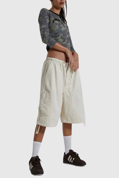 Eureka Parachute Cargo Shorts - Beige