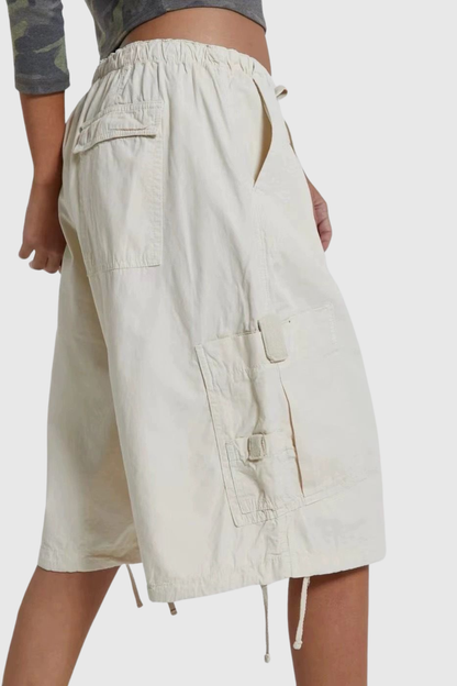 Eureka Parachute Cargo Shorts - Beige