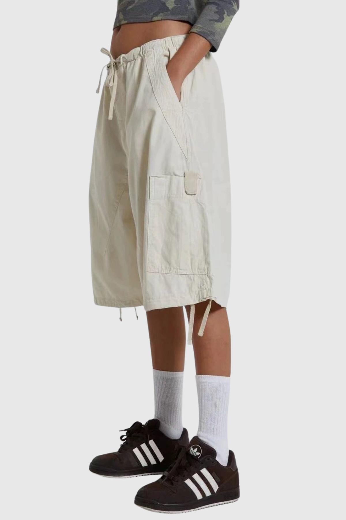 Eureka Parachute Cargo Shorts - Beige