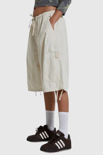 Eureka Parachute Cargo Shorts - Beige