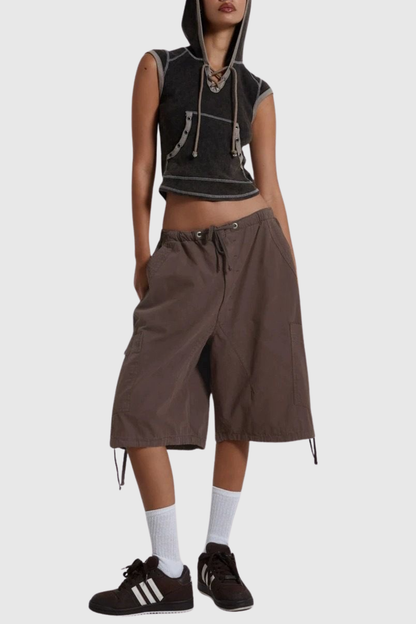 Eureka Parachute Cargo Shorts - Brown