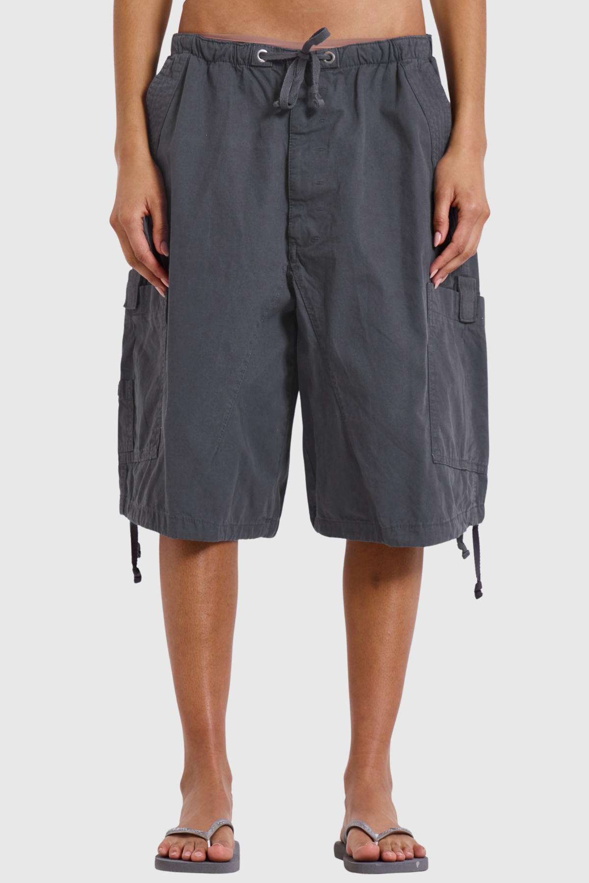 Eureka Parachute Cargo Shorts - Grey