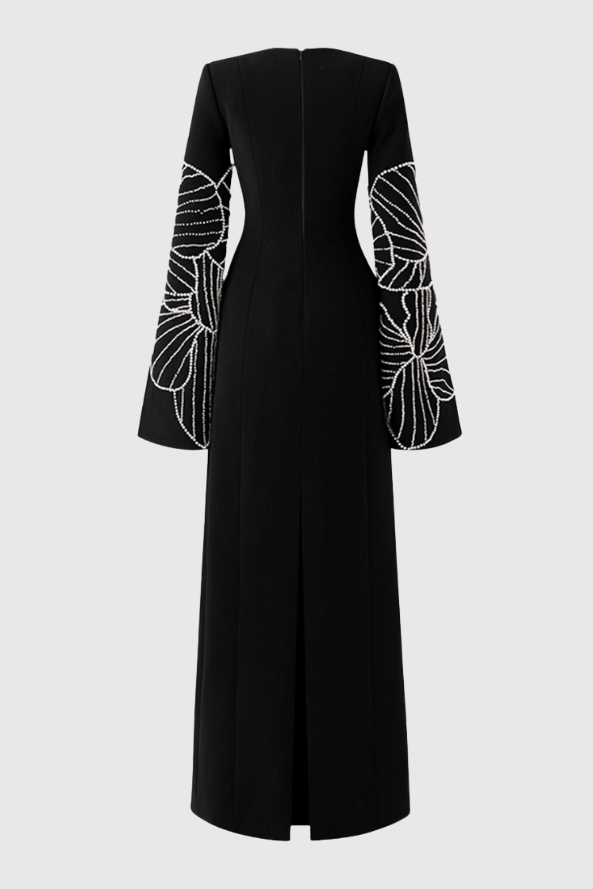 Everat Crystal Embellished Split Sleeve Maxi Dress