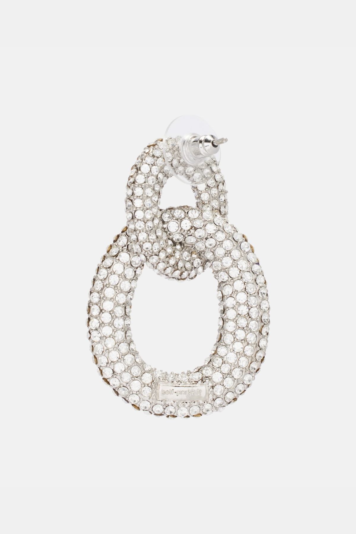 Evier Crystal Link Earrings - Silver