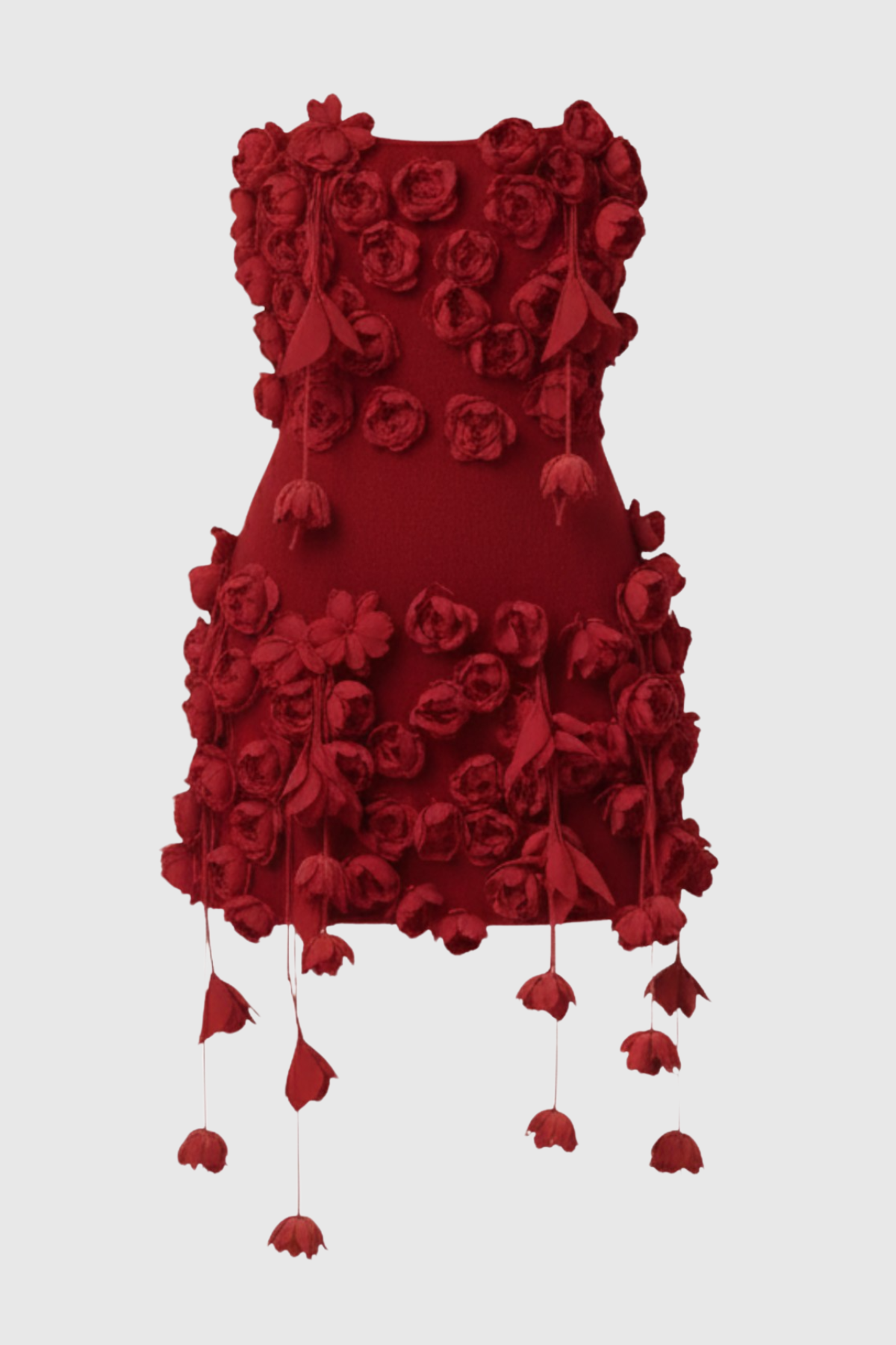 Eyre Floral Appliqué Strapless Mini Dress