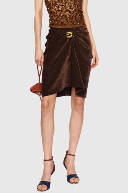 Fabara Ruched Midi Skirt