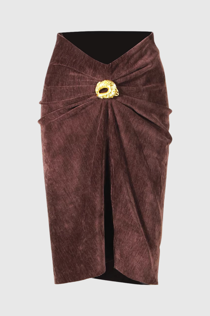 Fabara Ruched Midi Skirt