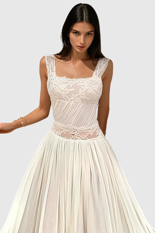 Farley Lace Ruched Maxi Dress