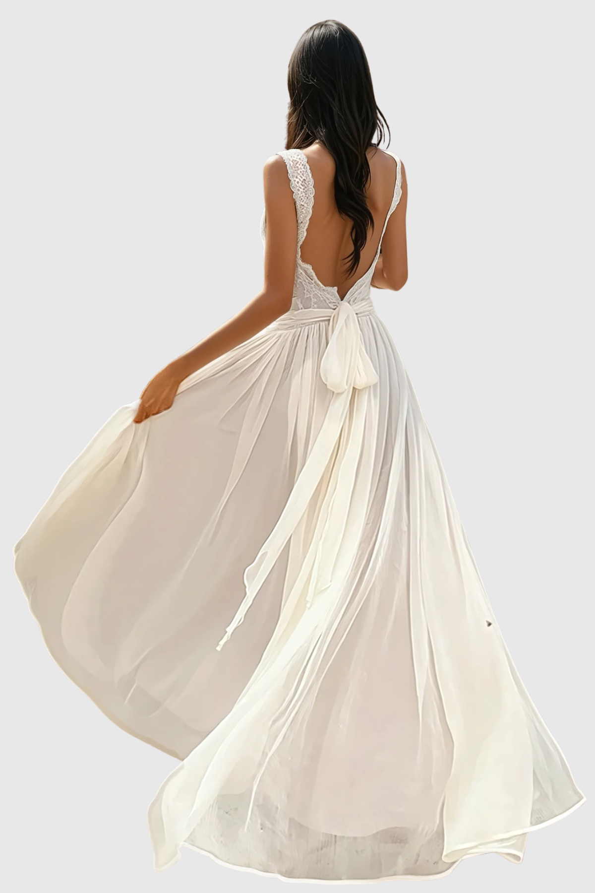 Farley Lace Ruched Maxi Dress