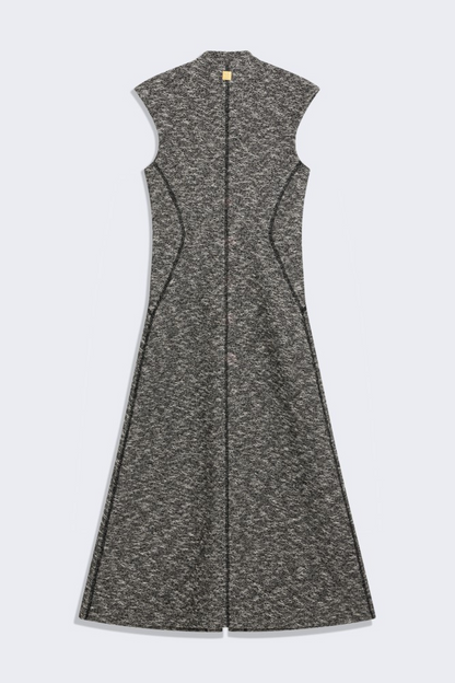 Fawana Sleeveless Zip-up Midi Dress