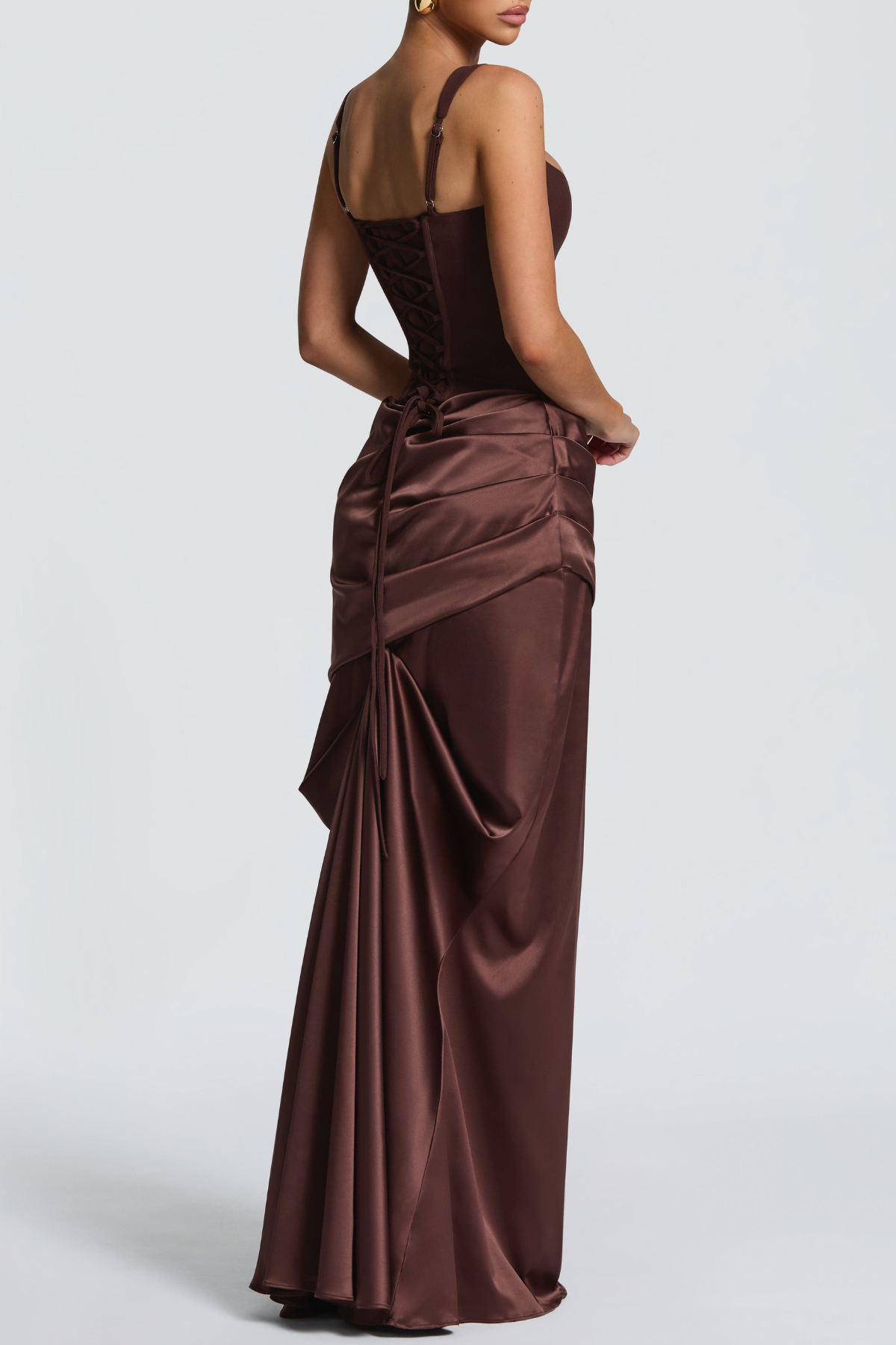 Felidsa Corset & Satin Maxi Skirt Set