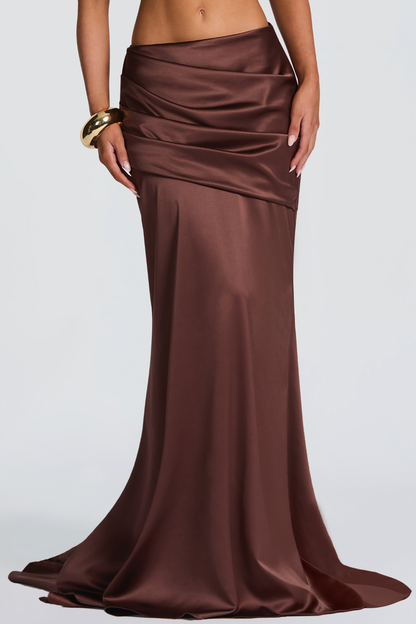 Felidsa Corset & Satin Maxi Skirt Set