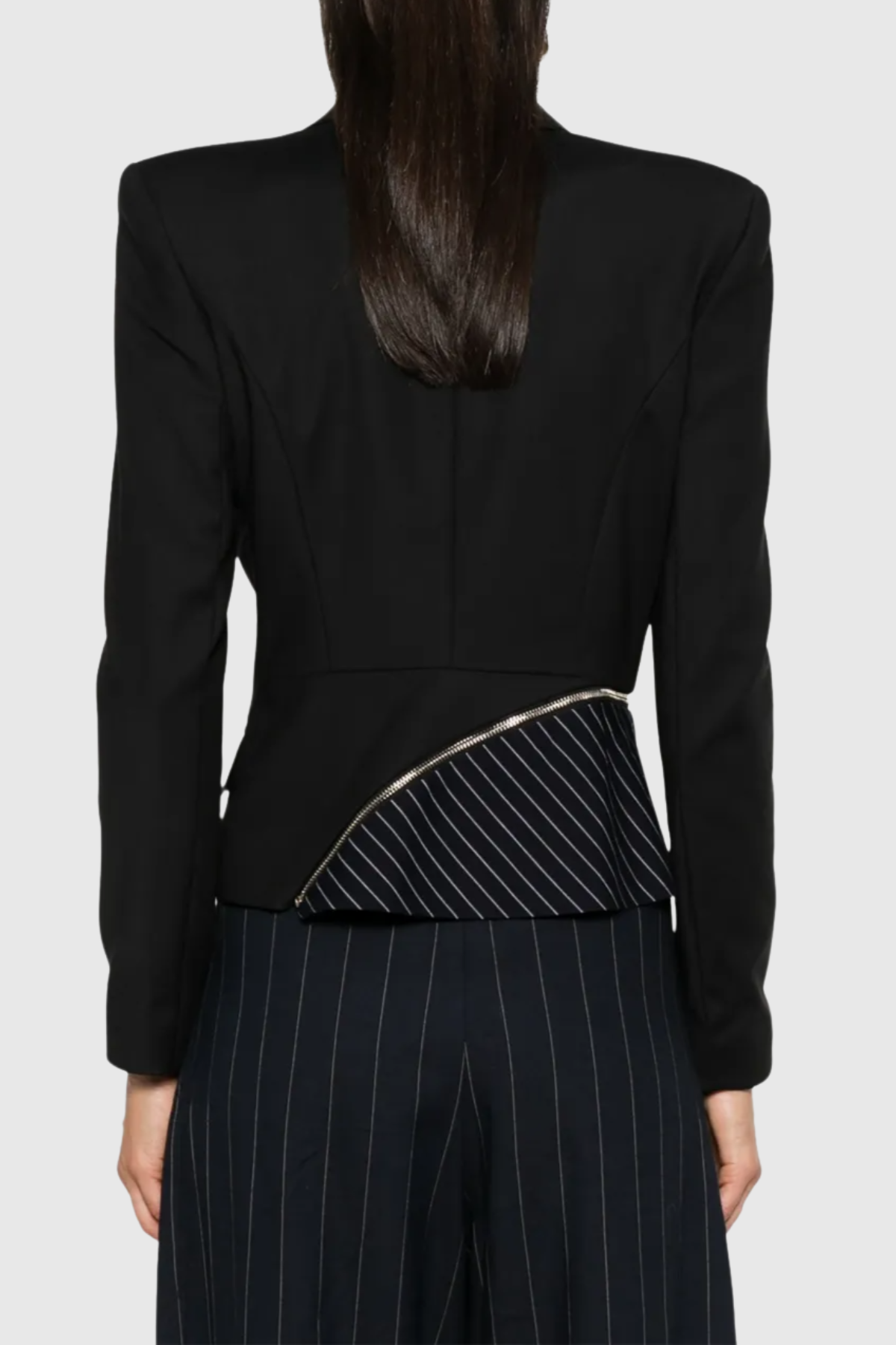 Fenia Asymmetric Zip Panelled Blazer